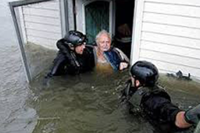 Police rescue from flood