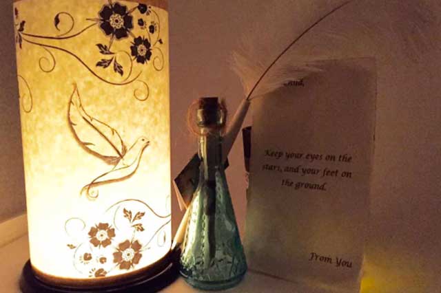 Twilight lantern Message bottle and Scroll